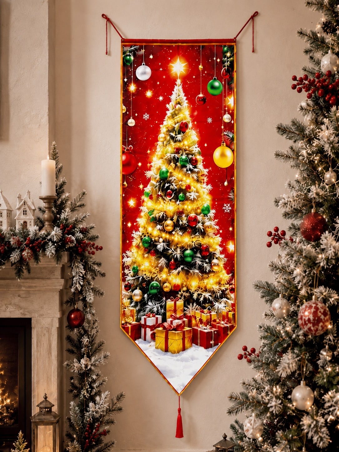 Christmas tree print door banner - photo 6