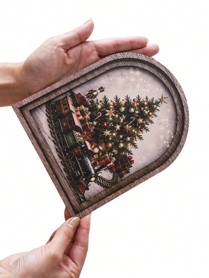Christmas tree train arch tabletop sign - photo 6