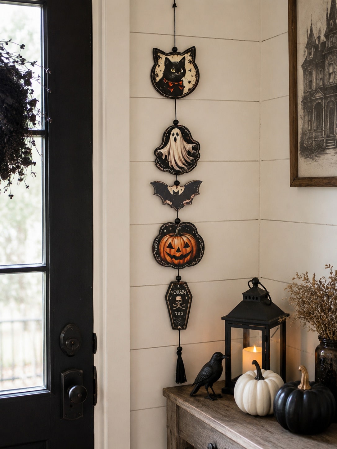 black cat ghost coffin hanging decor - photo 6