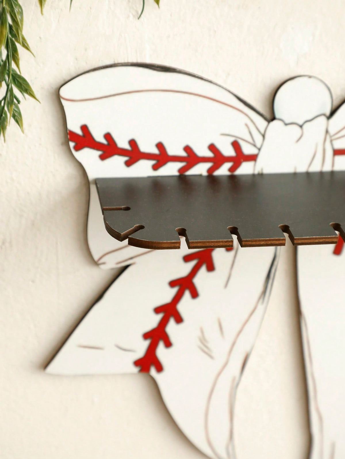 baseball bow wall shelf - photo 6
