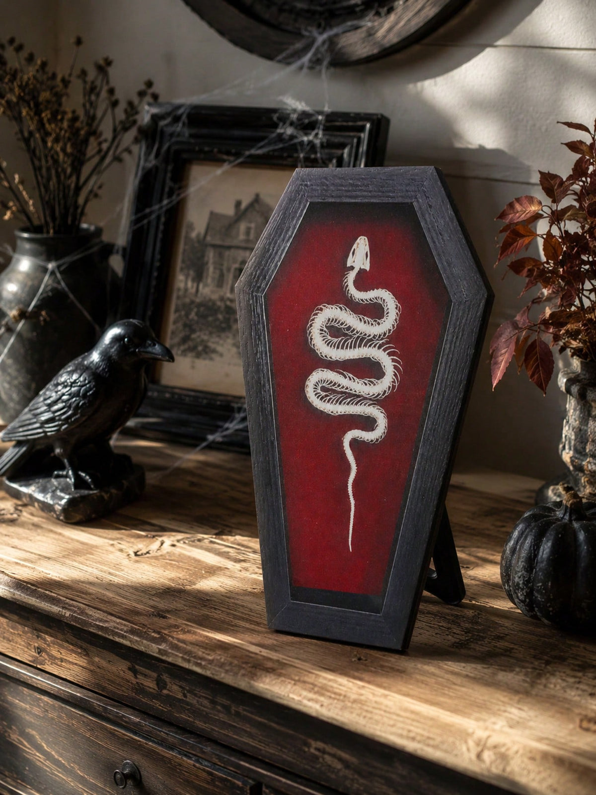 gothic snake coffin tabletop sign - photo 5
