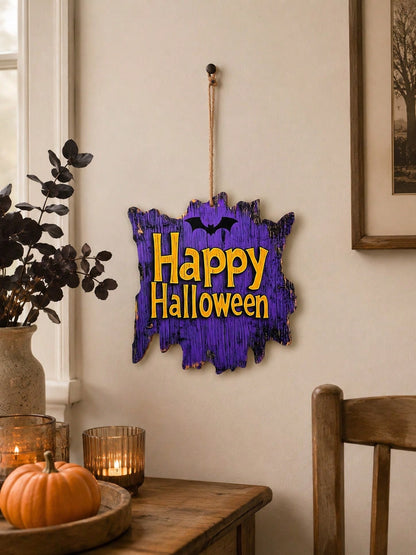 Happy Halloween bat hanging sign - photo 6