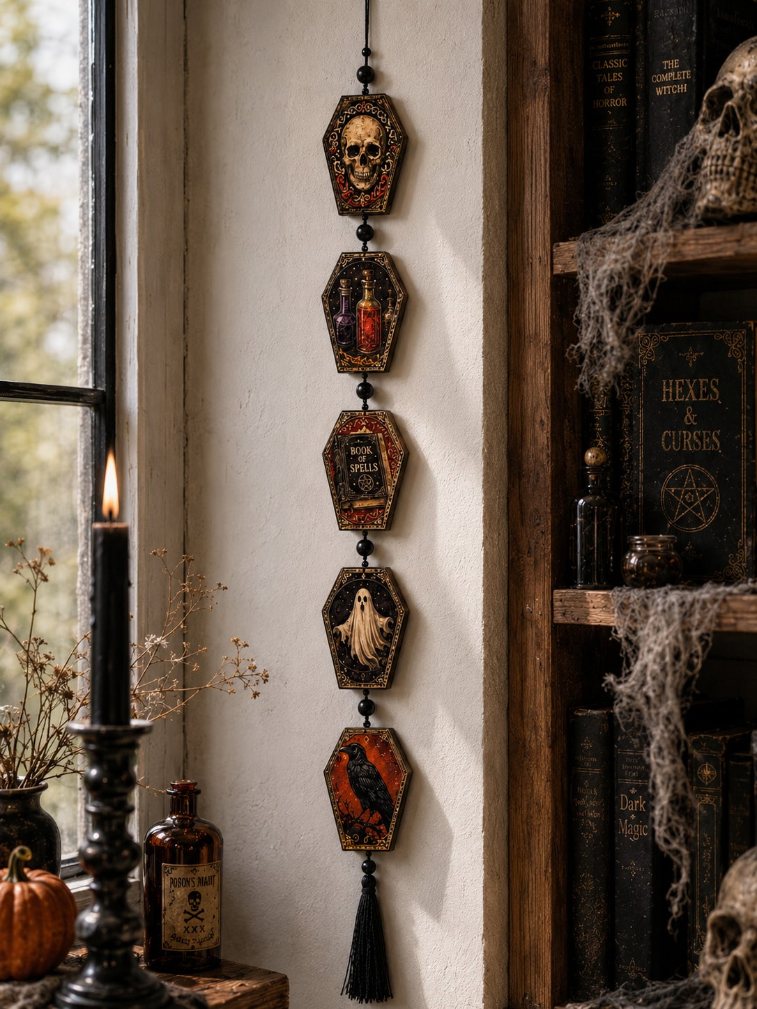 gothic skull coffin hanging decor - photo 5