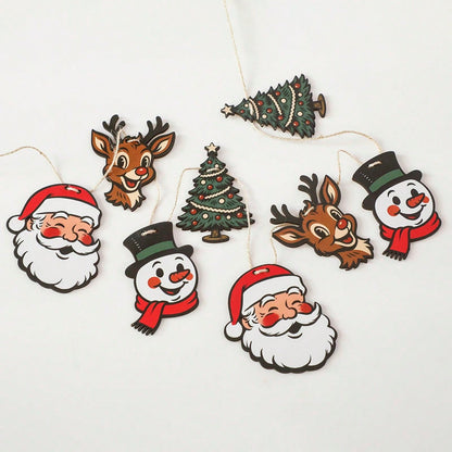 Santa reindeer snowman garland - photo 6