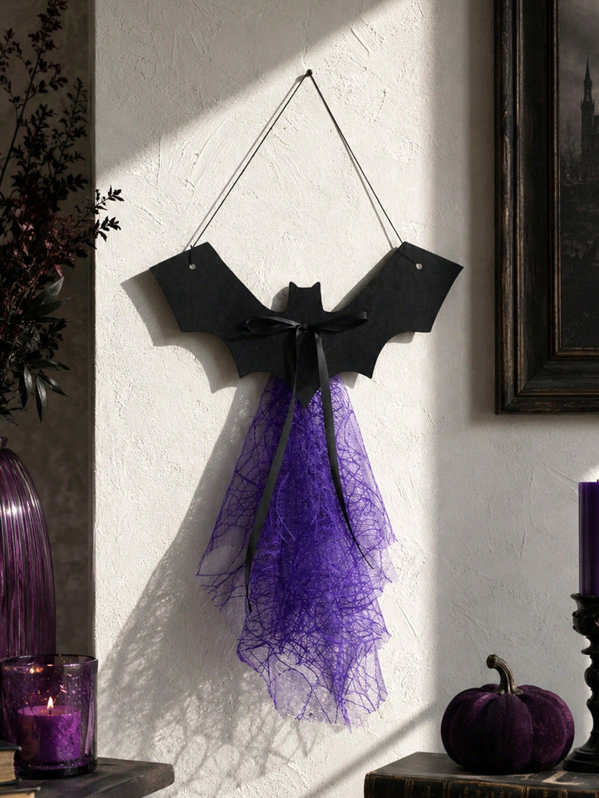 bat door hanger purple tulle - photo 5