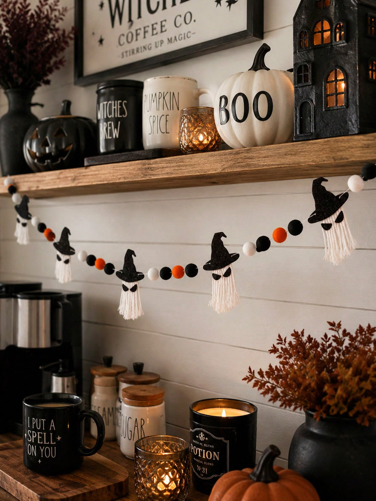 witch ghost Halloween banner - photo 5