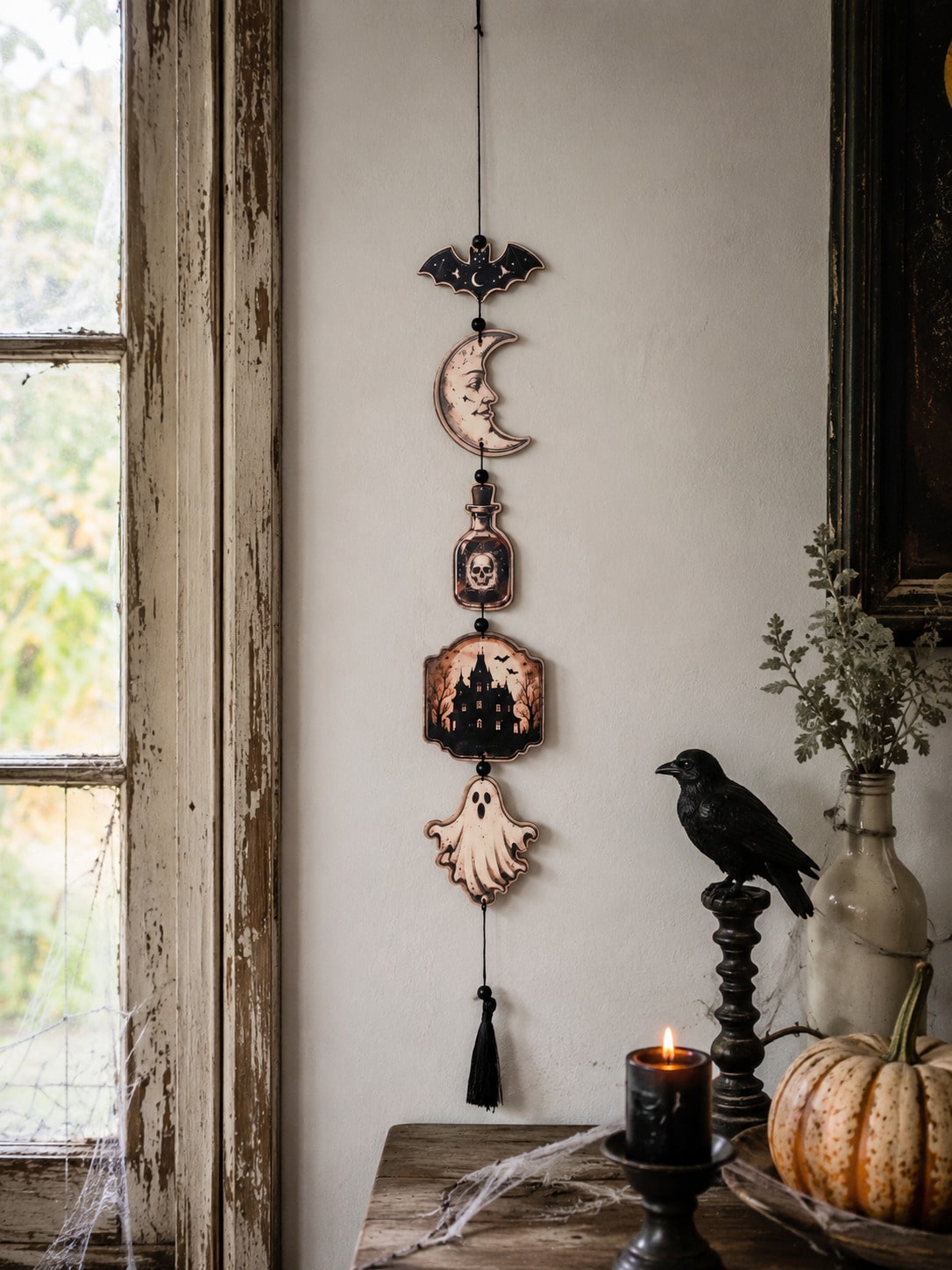 moon ghost potion Halloween hanging decor - photo 5