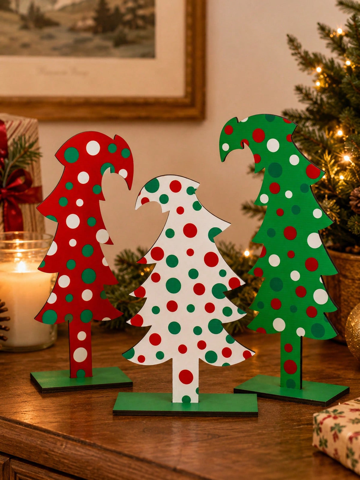 whimsical polka dot Christmas tree - photo 6