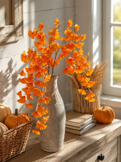 orange leaf artificial branch - photo 6