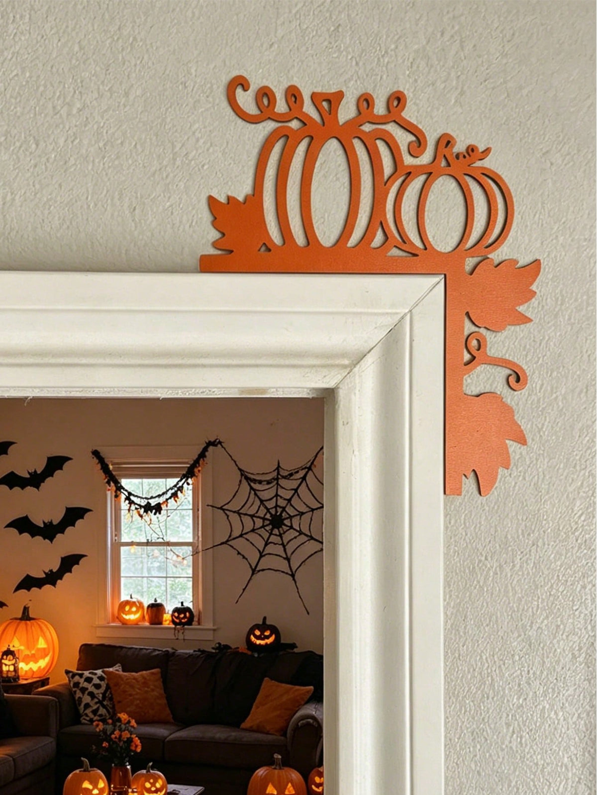 fall pumpkin door corner decor - photo 5