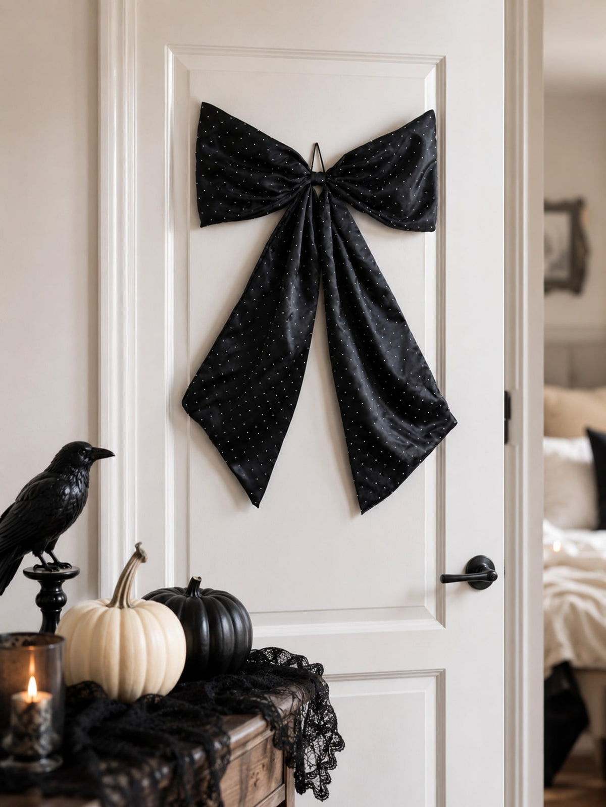 large black glitter bow - photo 6