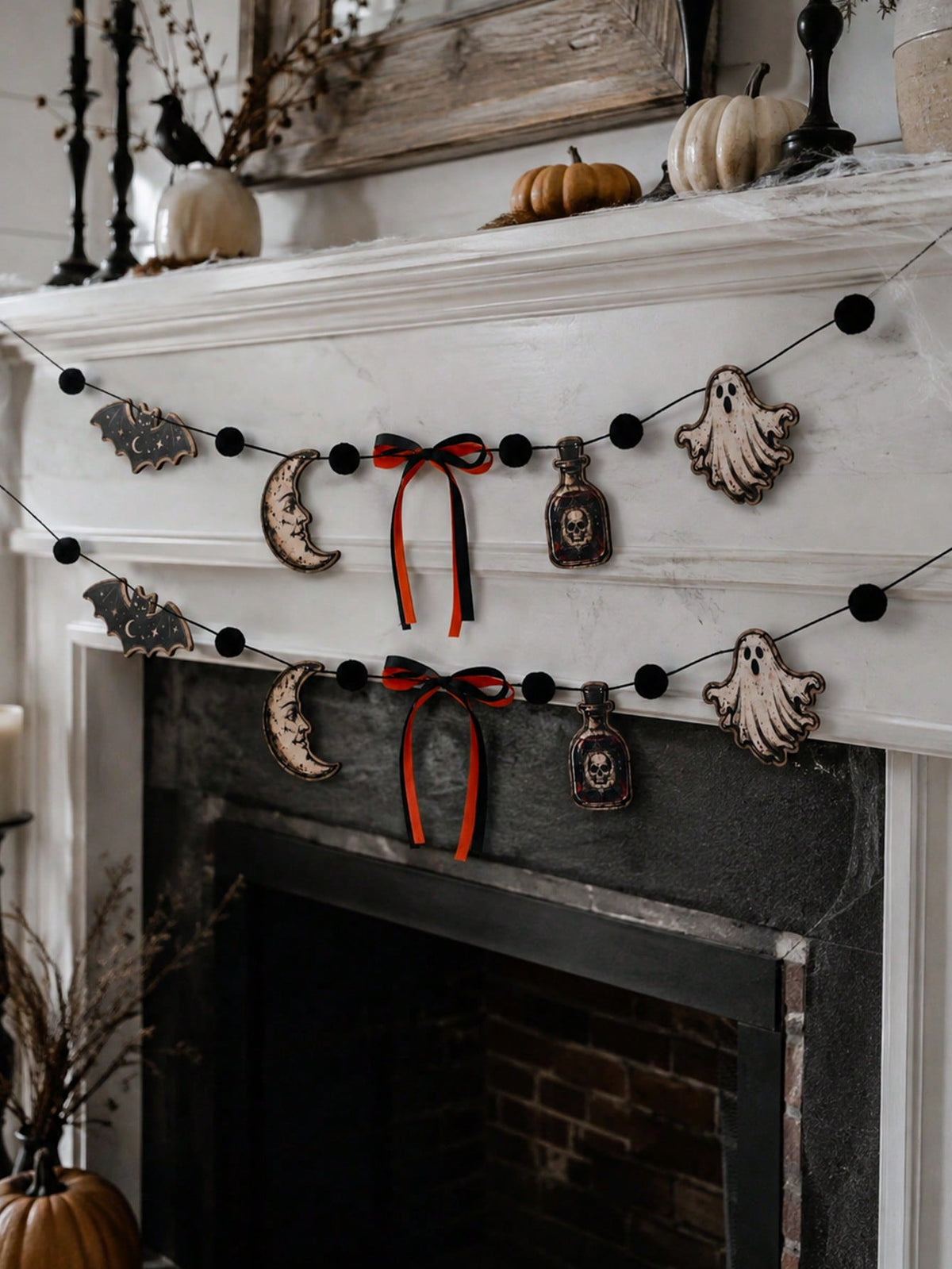 bat moon potion Halloween garland - photo 5