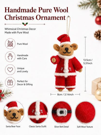 felted wool Christmas ornament - photo 6