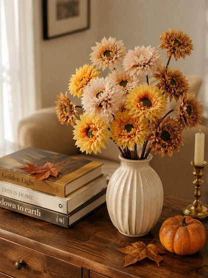 rustic artificial sunflower bunch - photo 5