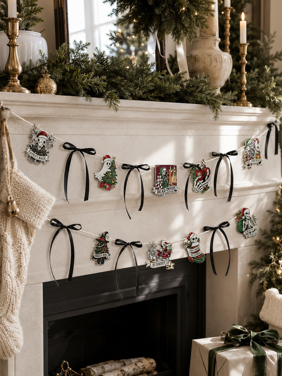 creepy Christmas skull ghost garland - photo 5