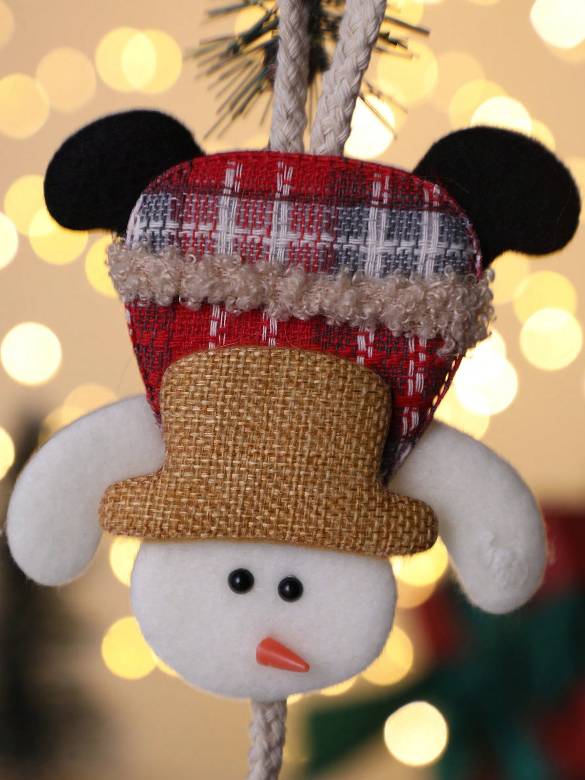 plush snowman Christmas ornament - photo 6