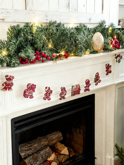 pink gingerbread house garland - photo 6