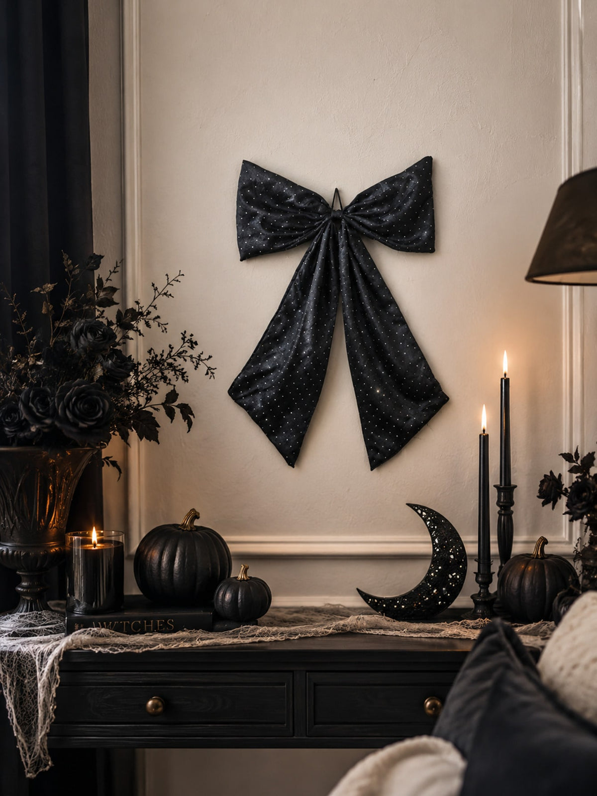 large black glitter bow - photo 7