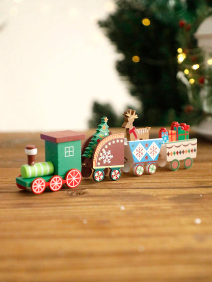 Christmas train reindeer tabletop decor - photo 7