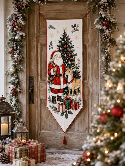 vintage Santa Christmas door banner - photo 7