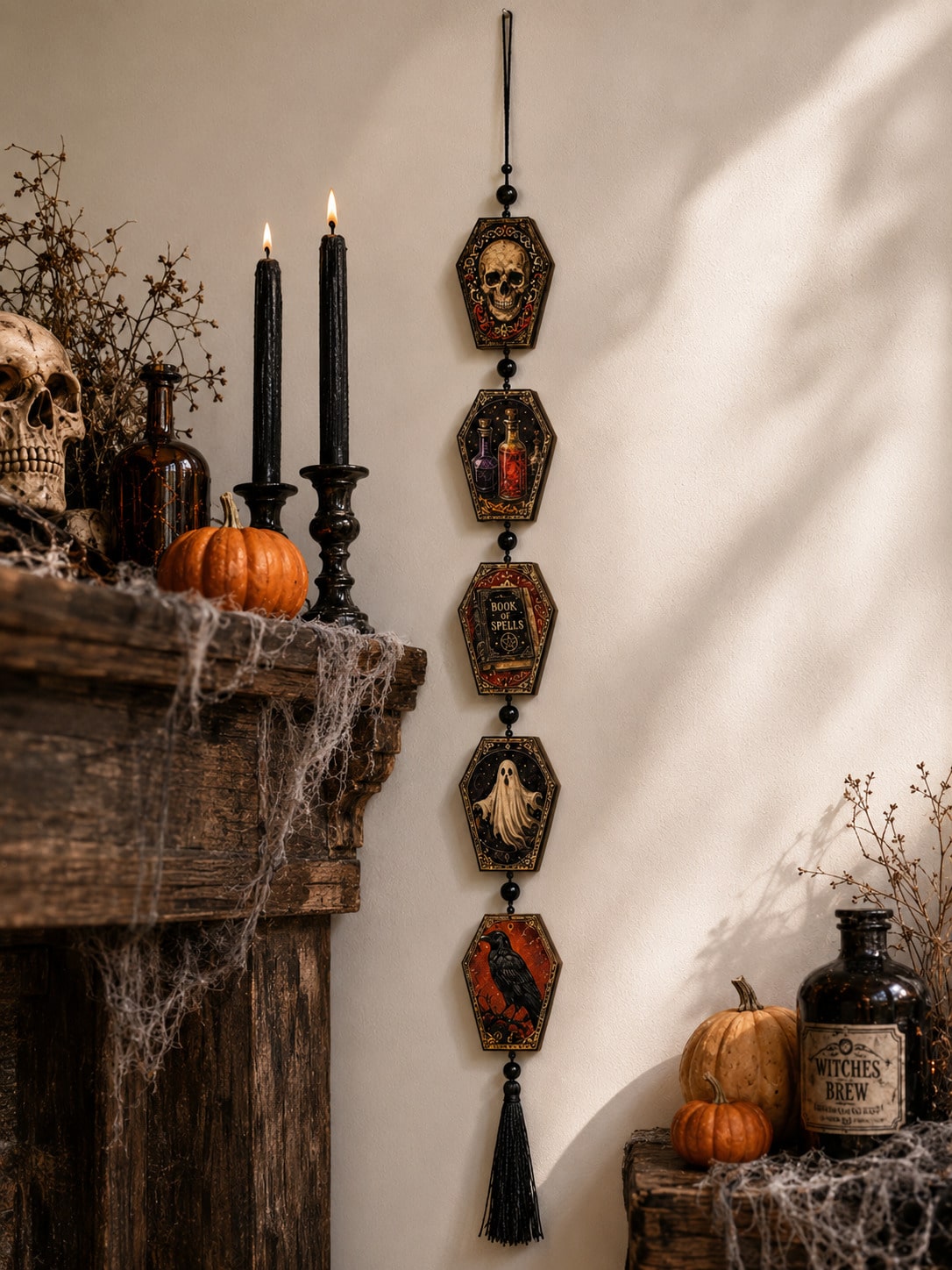 gothic skull coffin hanging decor - photo 6