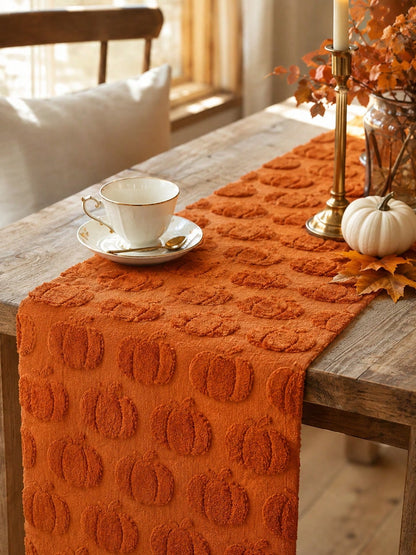 embossed pumpkin table runner - photo 6