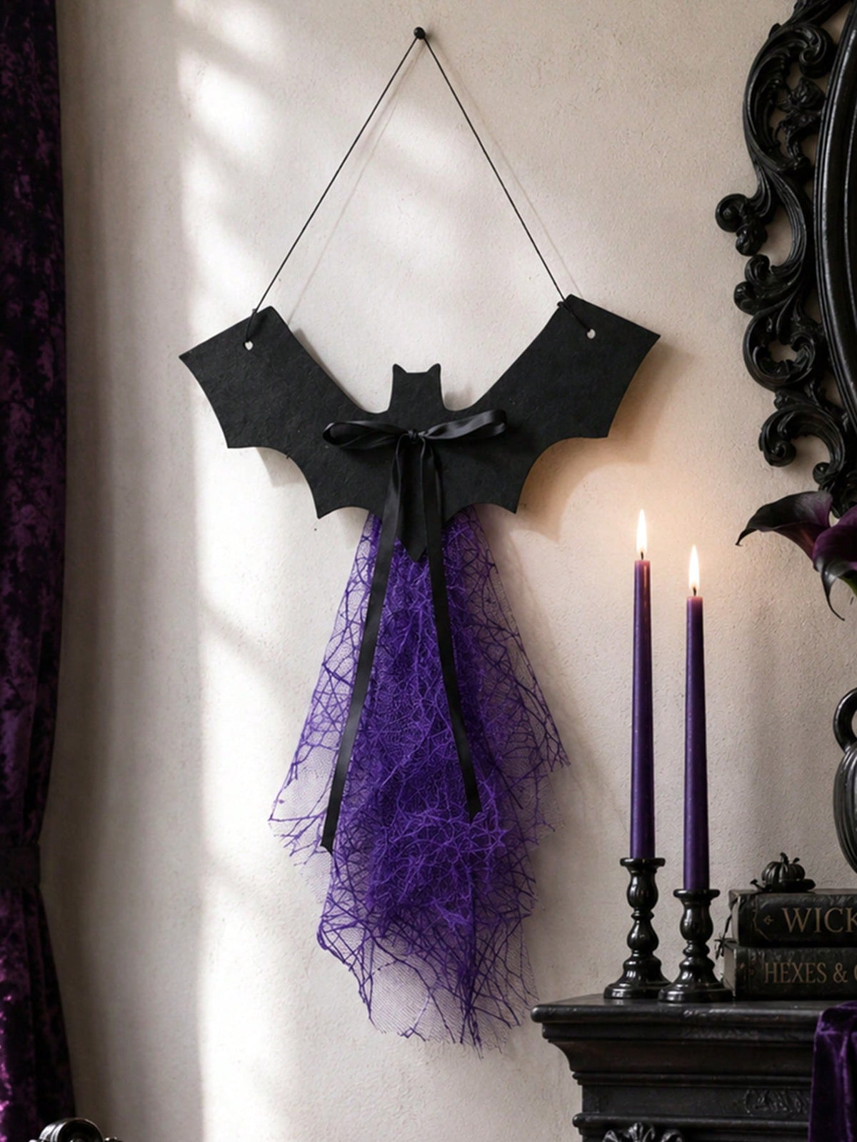 bat door hanger purple tulle - photo 6