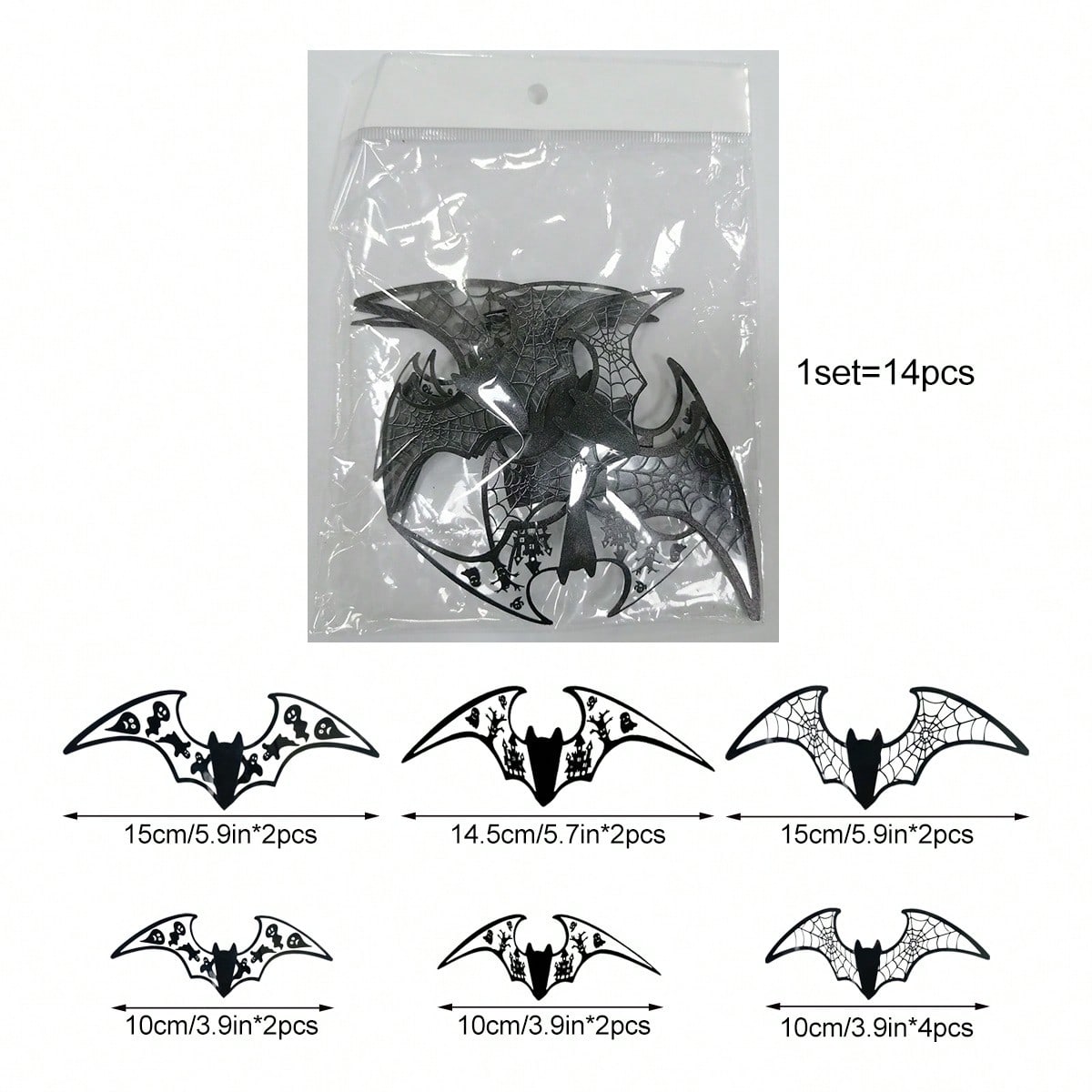 black bat wall stickers 14 pieces - photo 6