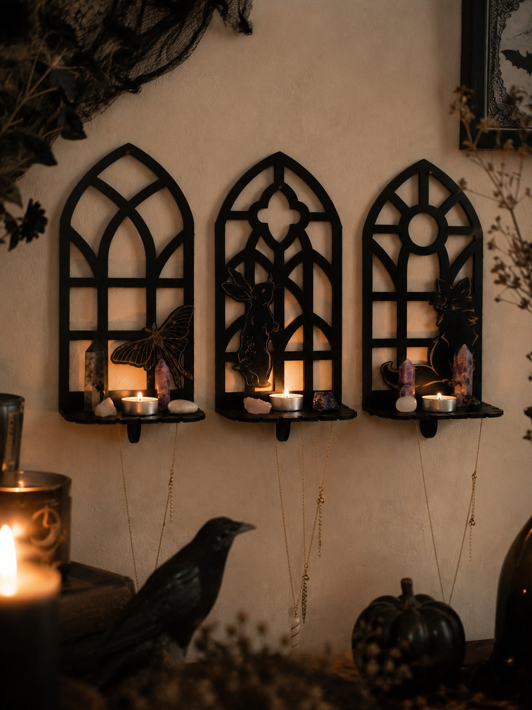 gothic window crystal wall shelf - photo 7