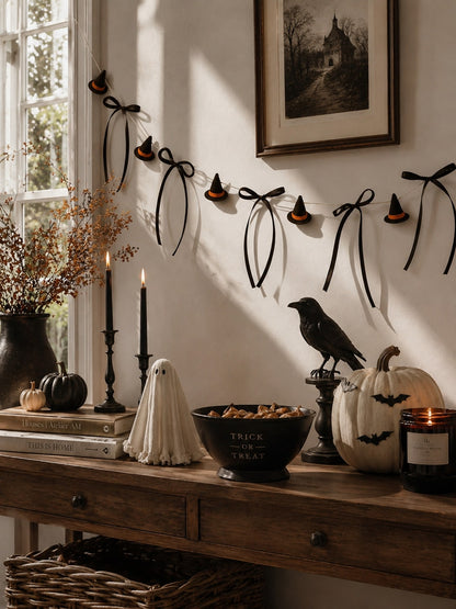 witch hat garland black bows - photo 6