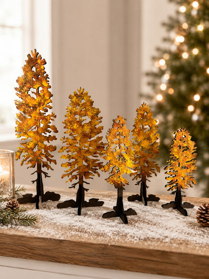 tree tabletop silhouettes - Orange photo 5