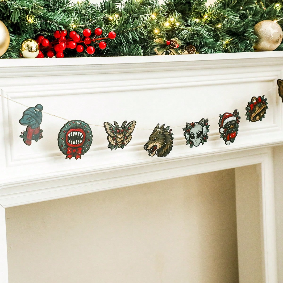 werewolf monster Christmas garland - photo 6