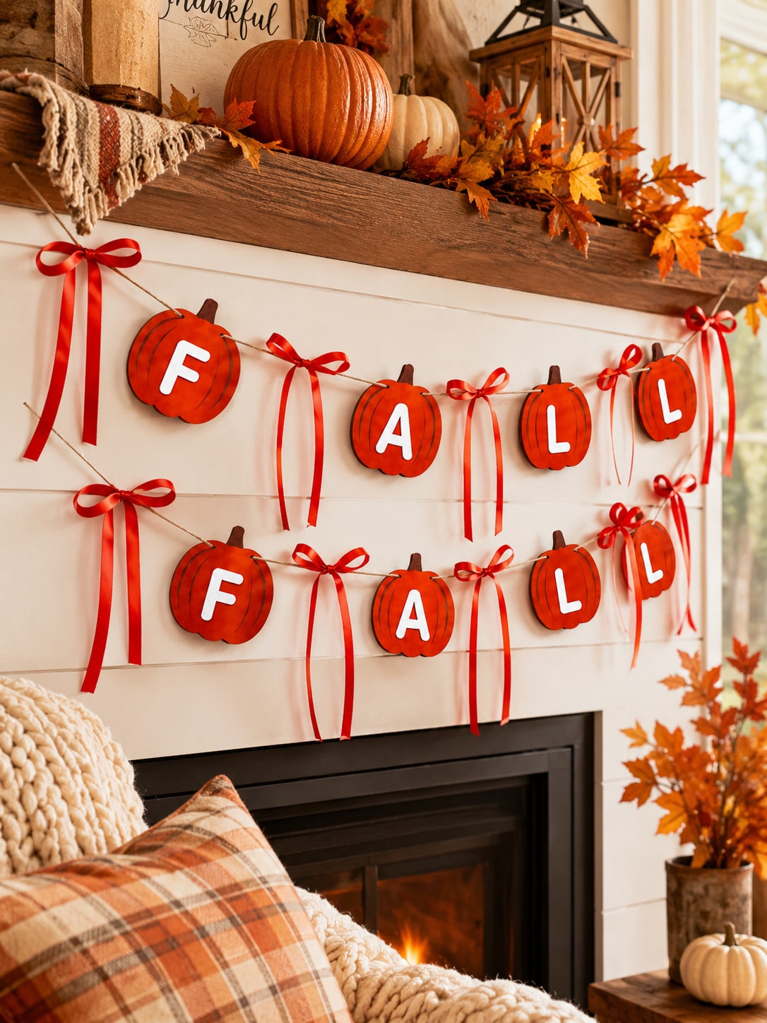 fall pumpkin letter garland - photo 7