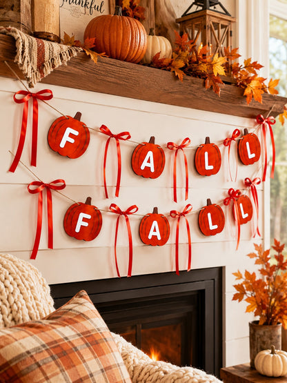 fall pumpkin letter garland - photo 7