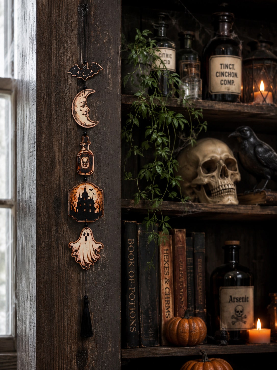 moon ghost potion Halloween hanging decor - photo 6