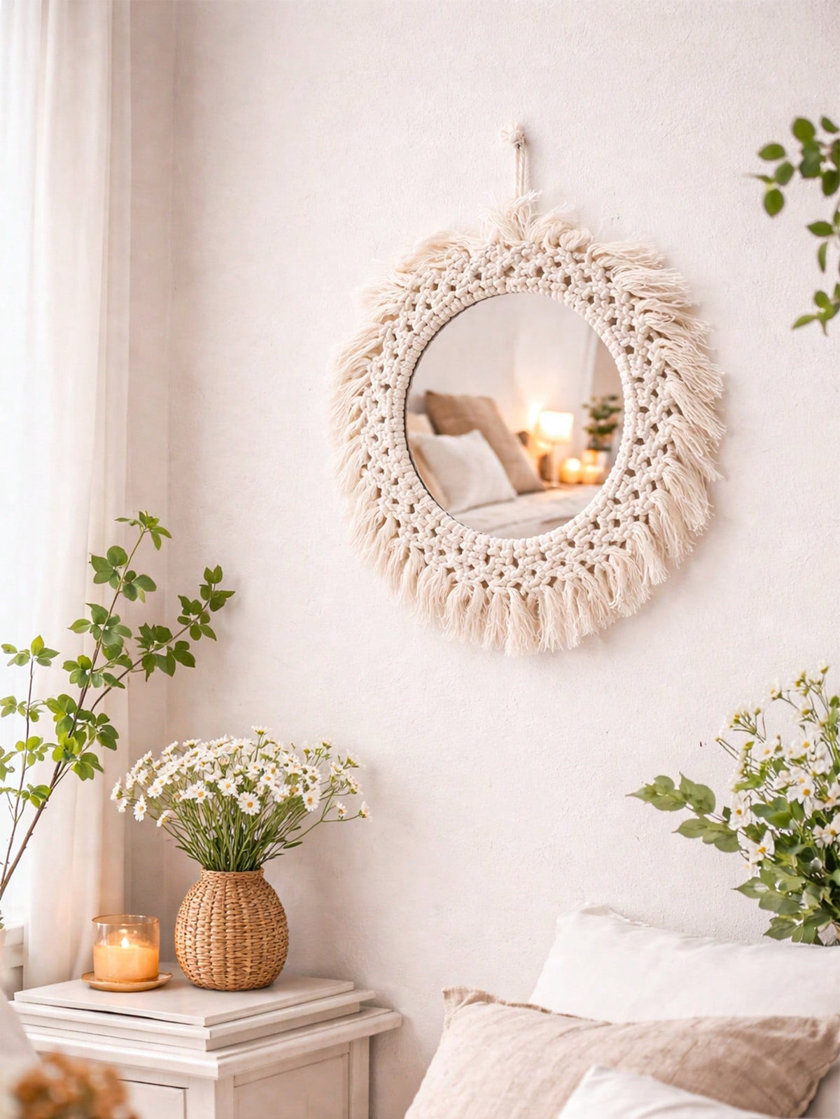 boho macrame round wall decor - photo 6