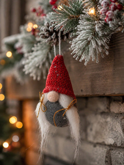 knit gnome Christmas ornament - photo 7