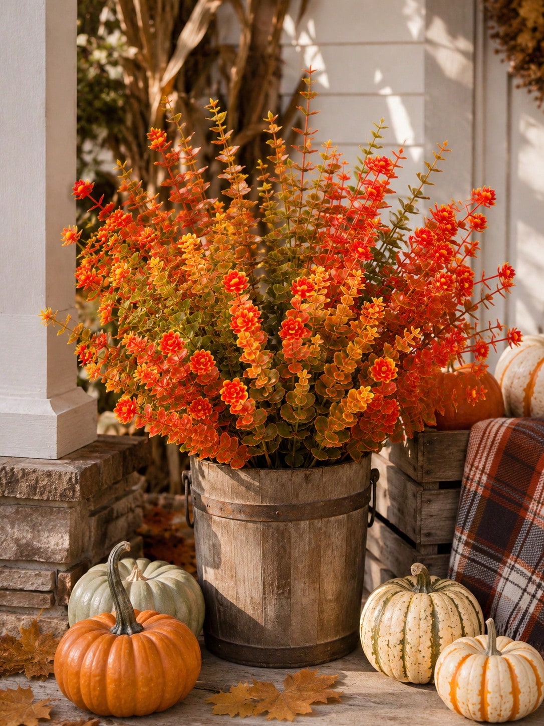 fall artificial flower bush - photo 6