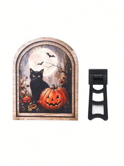 black cat jack-o-lantern arch sign - photo 6