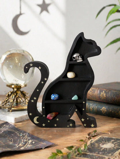 black cat crystal display shelf - photo 6
