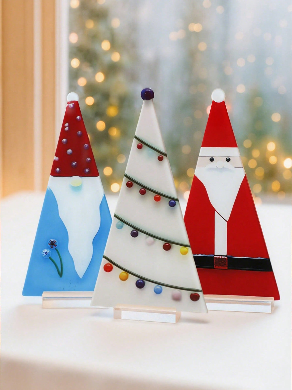 stained glass look Santa tabletop - photo 6