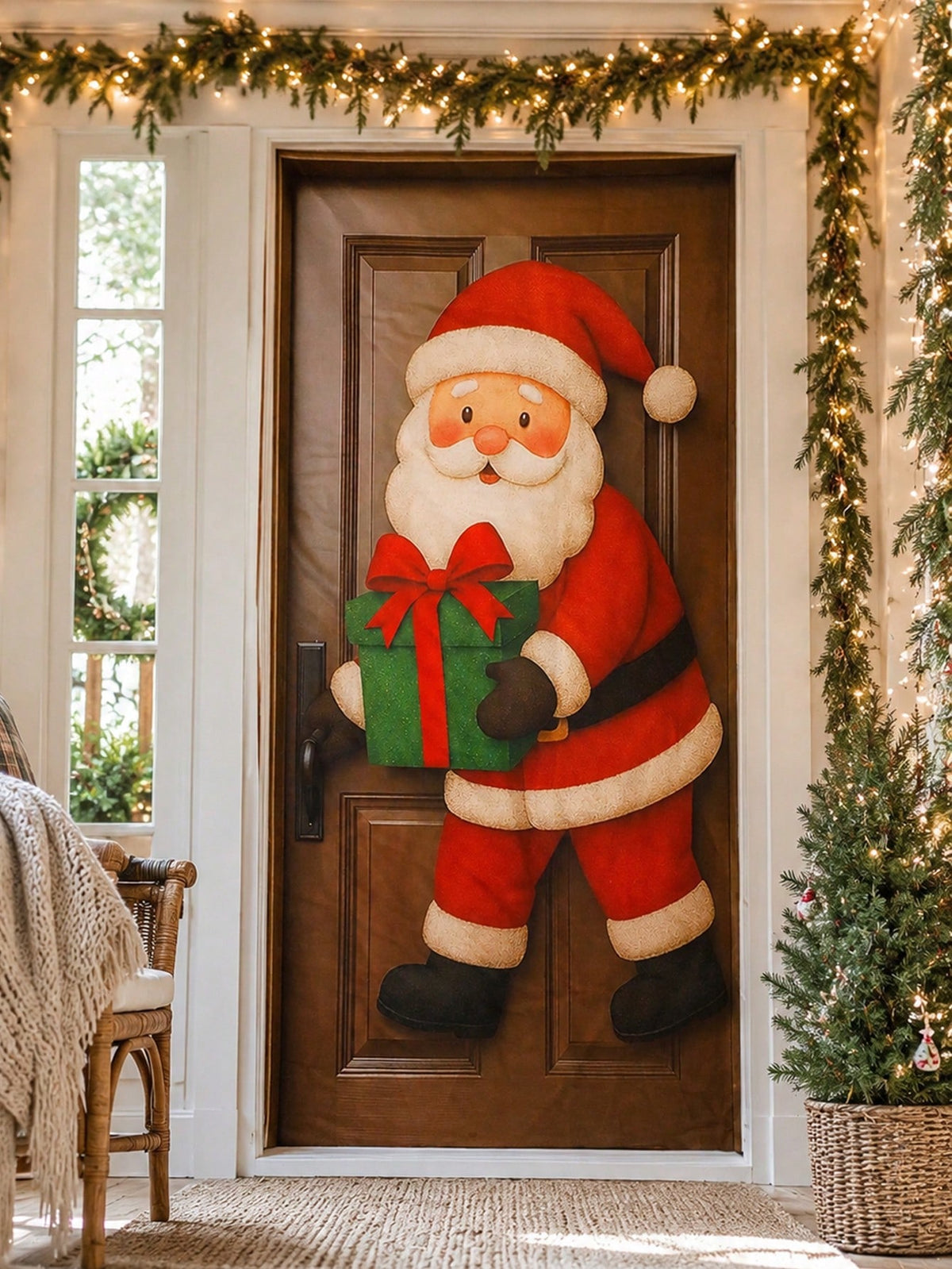 Santa Claus Christmas door banner - photo 7