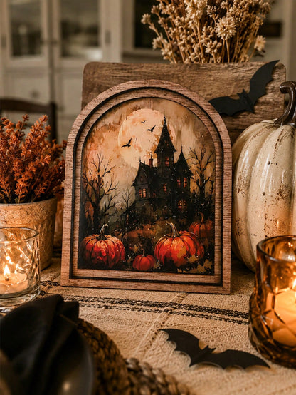 haunted house arch tabletop sign - photo 7
