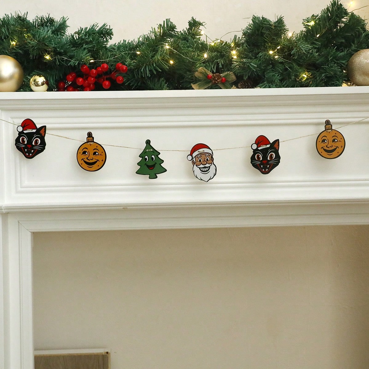black cat Christmas garland - photo 6
