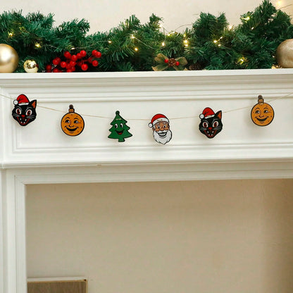 black cat Christmas garland - photo 6