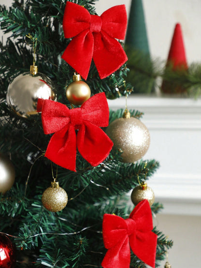 red velvet Christmas bow - photo 5