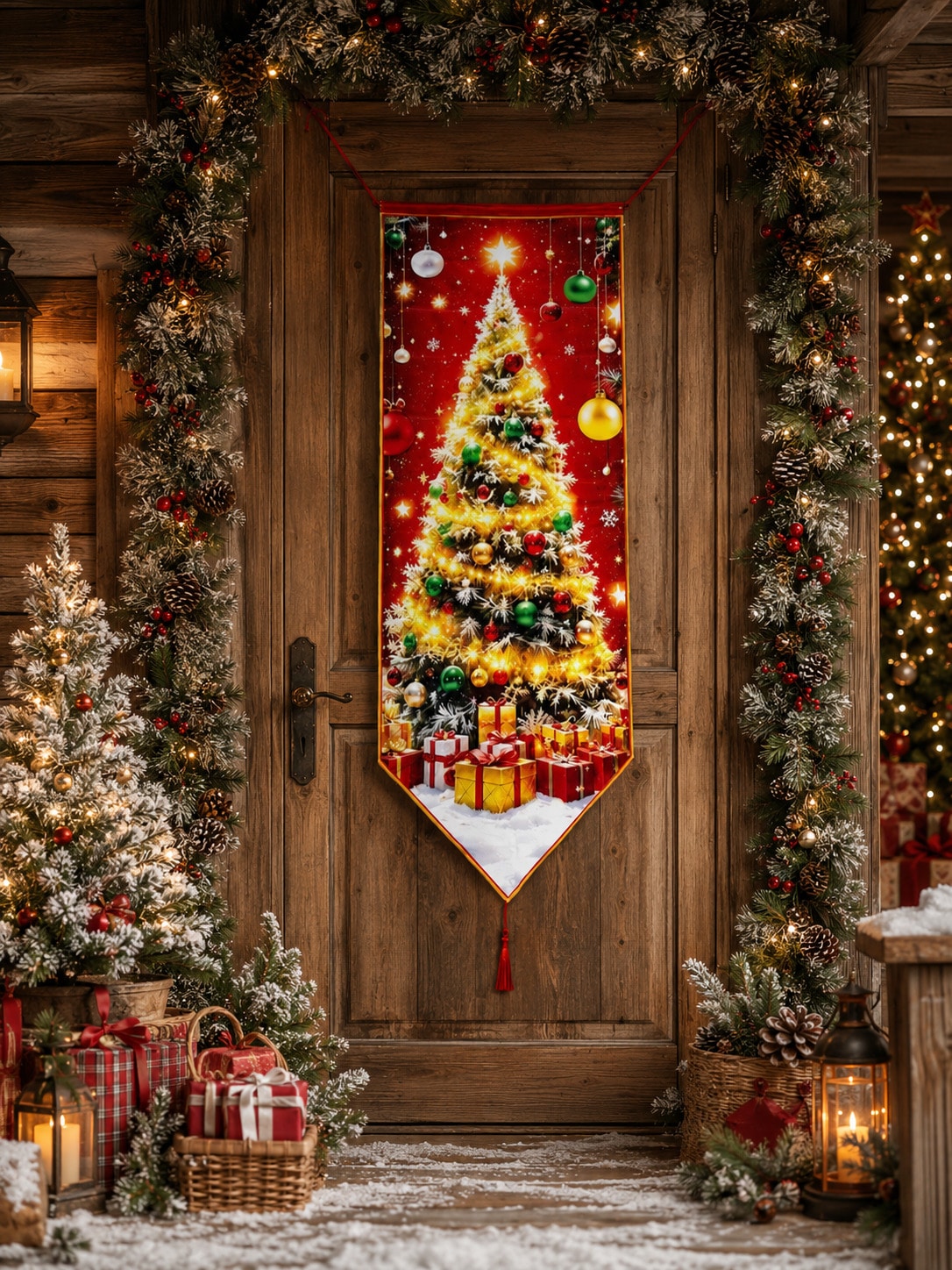 Christmas tree print door banner - photo 7