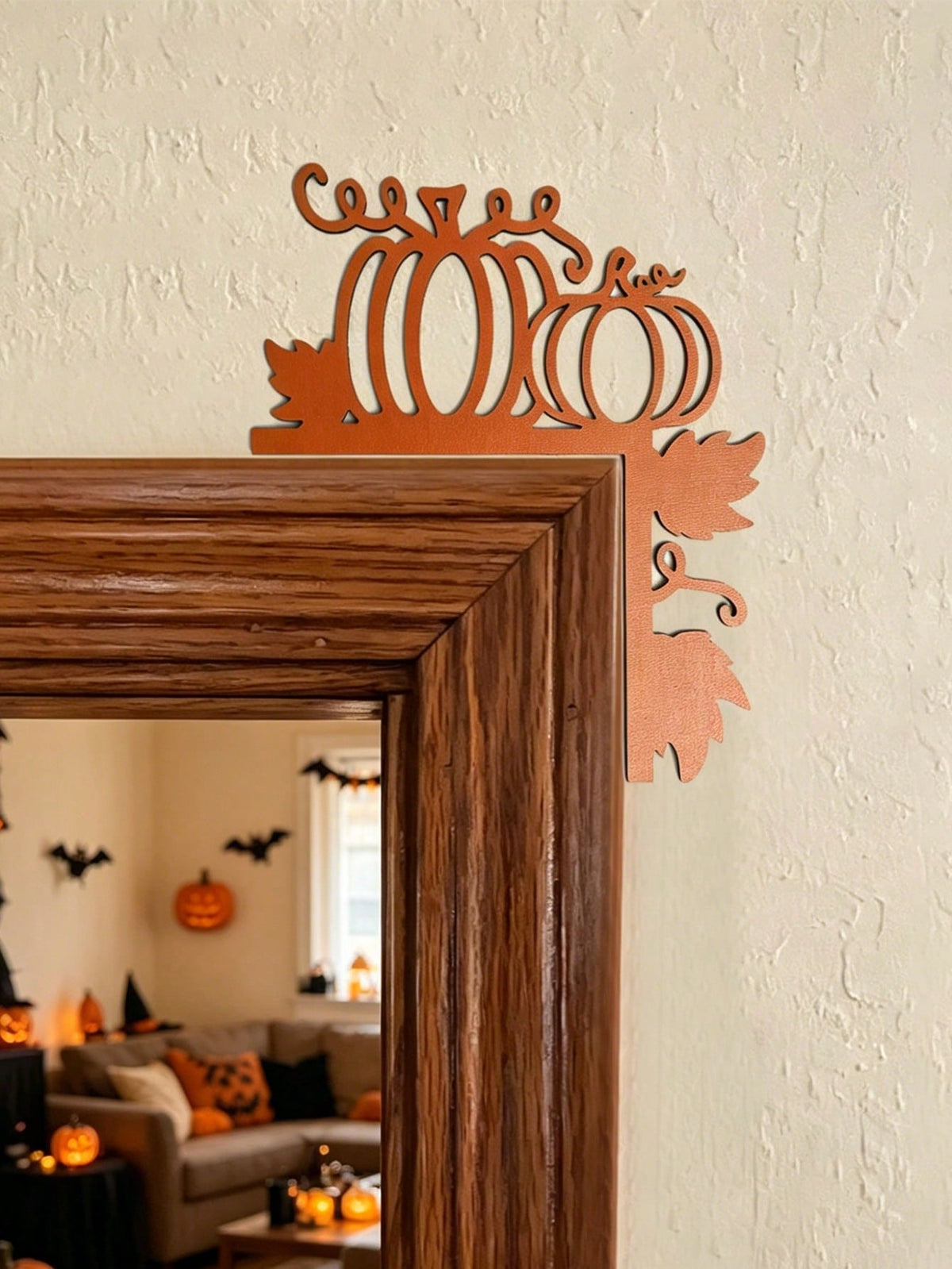 fall pumpkin door corner decor - photo 6