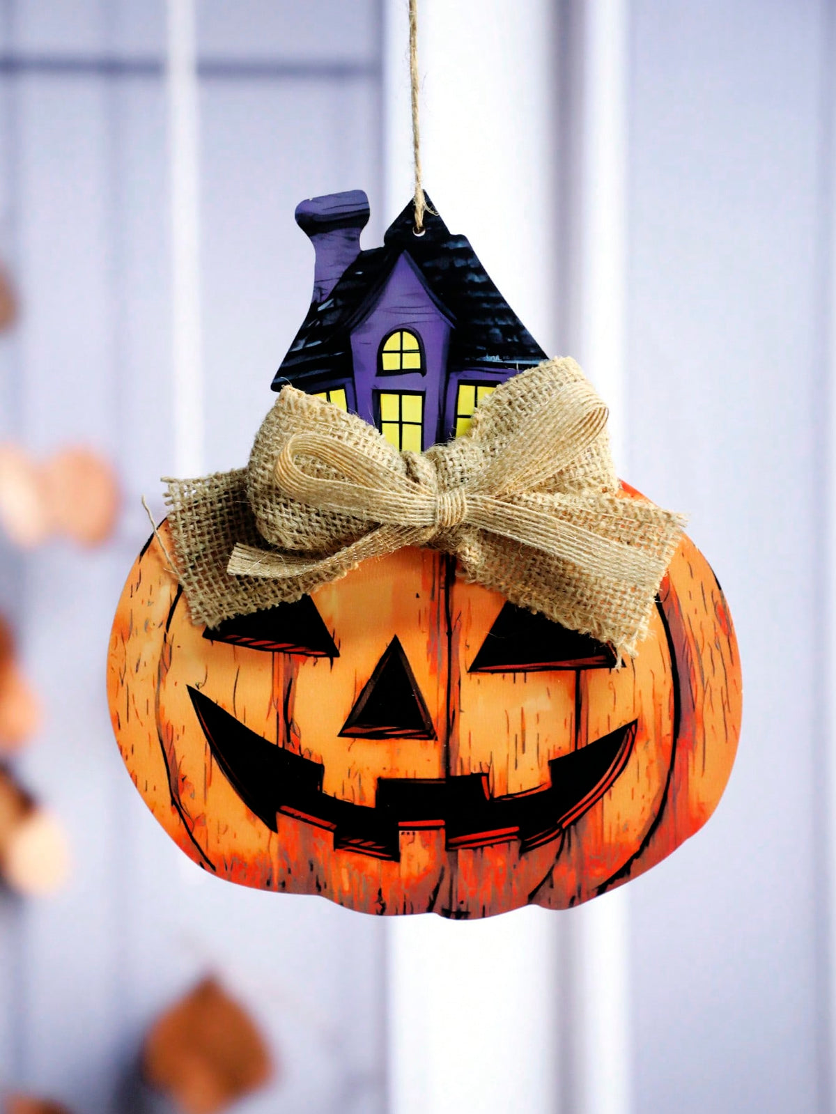 jack-o-lantern hanging sign - photo 6