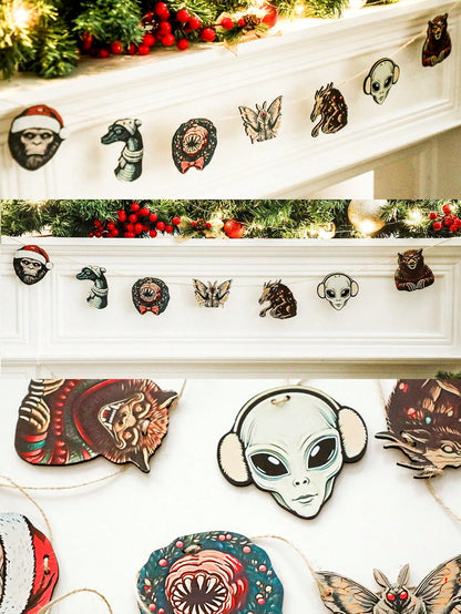 creepy monster Christmas garland - photo 6